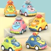Baby Cartoon Toy Car Mini Press Go Vehicles Inertia Pull Back Cars Montessori Early Education Crawling Toys for Toddlers Boys 1
