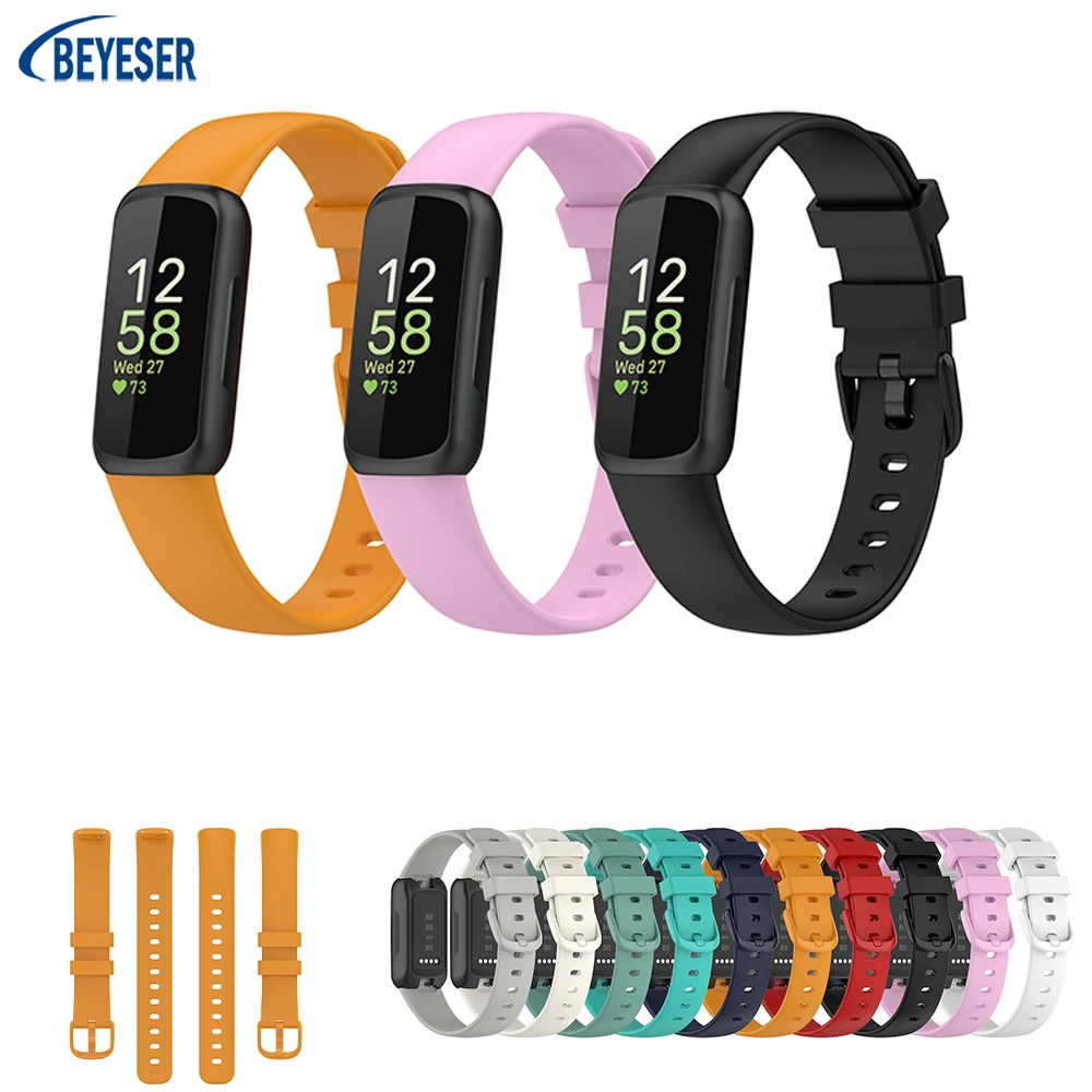 

Sport Strap For Fitbit Inspire 3 Official Same Model Silicone Bracelet Wristband Smartwatch Fashion Replacement Band Accessories