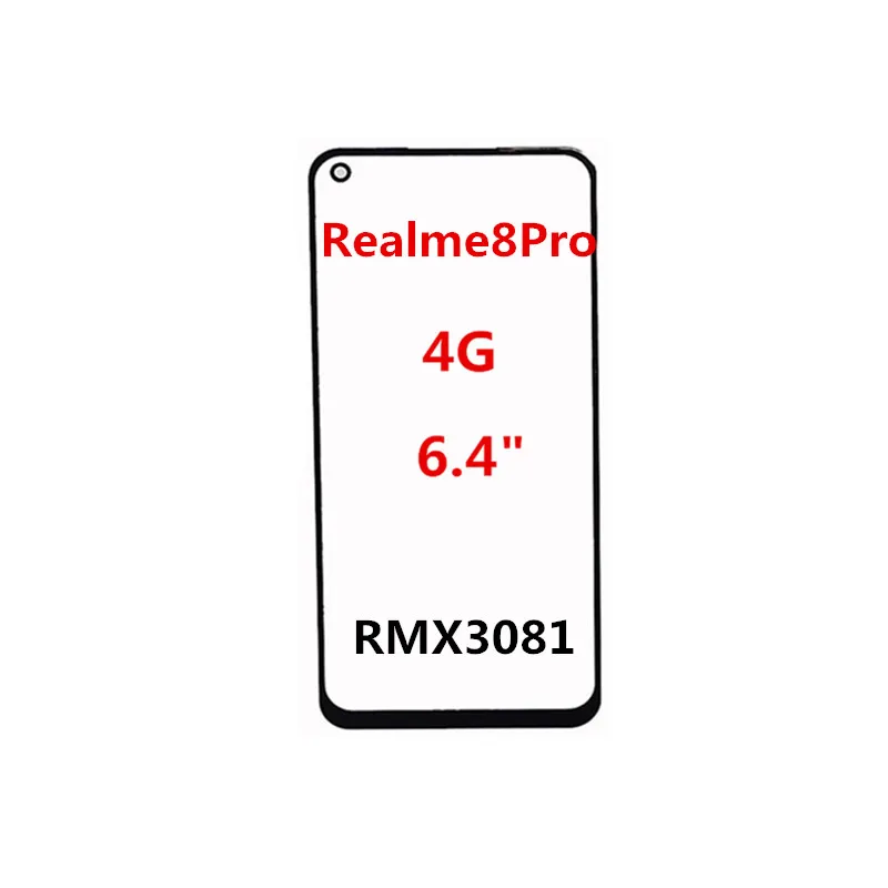 Front Screen + OCA For Realme 5 5i 5S Pro 6 6i 6S 7 7i 7Pro 8 8 Pro Touch Panel LCD Display Out Glass Replace Parts