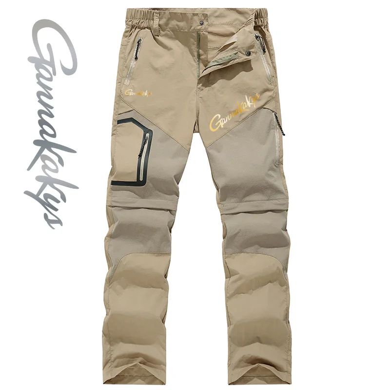 Summer Men's Fishing Pants for Windproof Hiking Removable Fishing Pants for Sports Breathable Running Travel