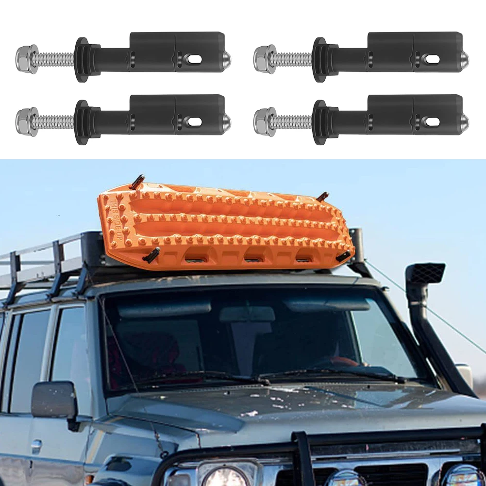 Traction Boards Mounting Pins Kit Theft-proof Recovery Tracks Bracket Set 4Pcs for MaxTrax MKII Recovery/Traction Boards traction boards