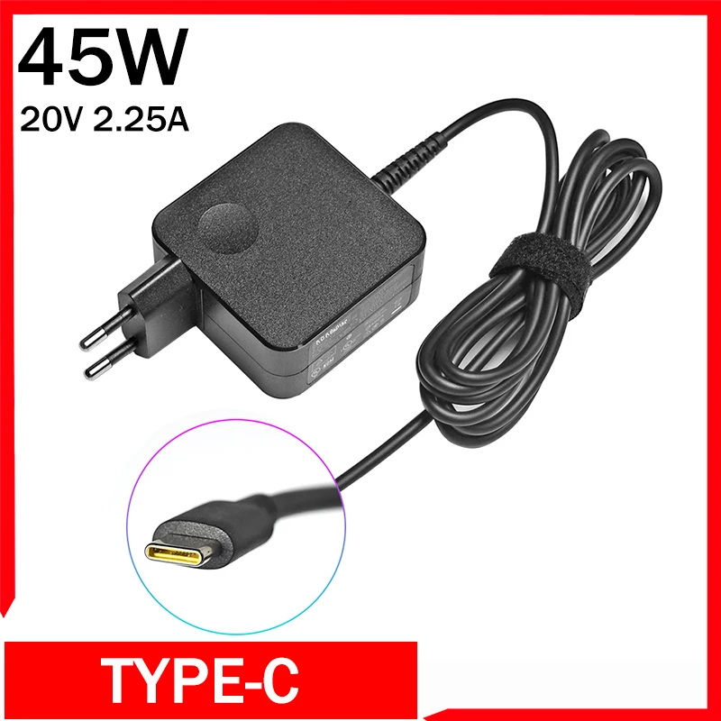 20V 2.25A 45W 타입 USB C 노트북 AC 어댑터 전원 공급 장치 ? 레노..