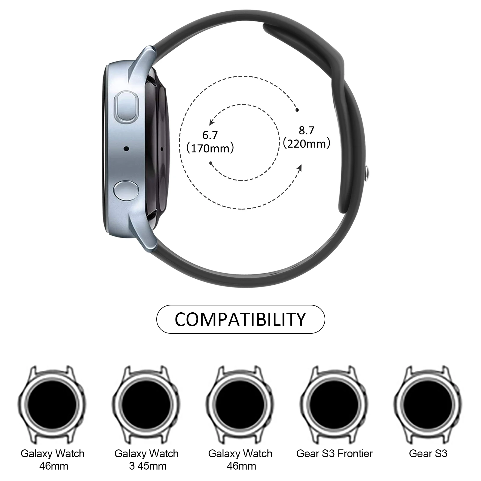 Wearable Devices Samsung Gear S3 Frontier Apple Compatible