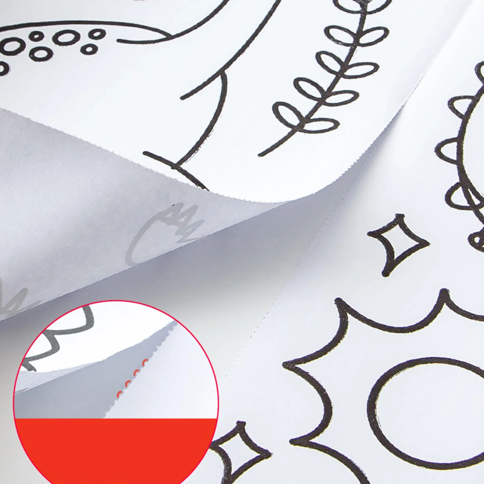 Children's Graffiti Scroll Coloring Painting Paper Extra Long Scroll Set Kindergarten Baby Canvas Self-Adhesive Painting Paper