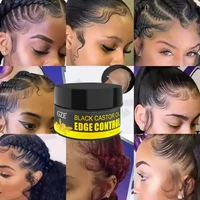 GZE African Black Castor Extra Hold Braid,Contains Black Castor Oil & Coconut Oil Edge Control, Hair Wax Gel for Women 1