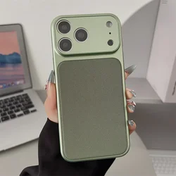 Luxury Knitted Metallic Business Phone Case with Lens Protection and Matte Finish - iPhone 12 Pro Max (Green)