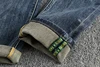 Waist Embroidery Denim Jeans for Men Dark Blue Washed Slim Fit Straight Pants Autumn Youth Male Cityboys American Vintage Casual 5