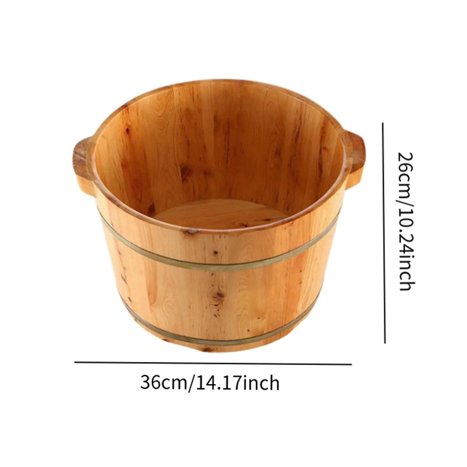 Wood Foot Tub Foot Soaking Tub Household Home Office Use Height 26cm Wood