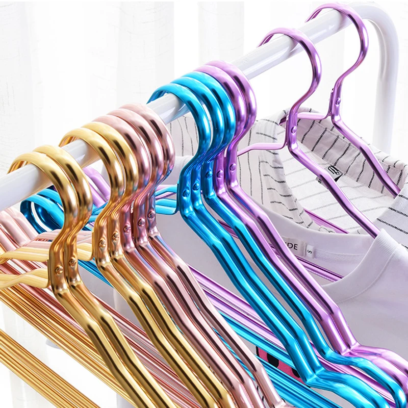 5pcs Kids Hangers Child Clothes Storage Rack Baby Bedroom Clothing Display  Dry Rack Household Aluminum Alloy Hangers for Child