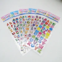 10 Sheets Letters Numbers 3D Puffy Stickers English Alphabet Birthday Festival Gift for Adult Boy Girl Scrapbook Decoration 2