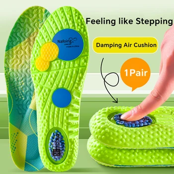 Solette sportive per assorbimento degli urti Cuscino d'aria in EVA verde Supporto per arco traspirante Scarpe ortopediche Pad Uomo Donna Solette per la cura dei piedi 1