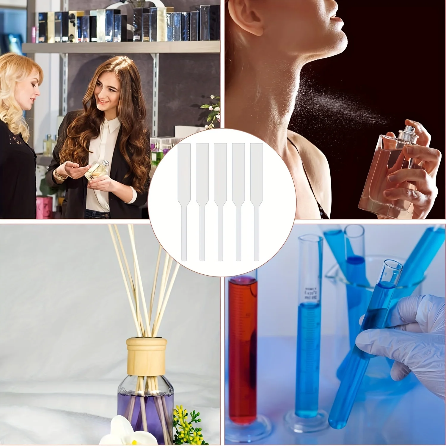 CPJJ 200 Strisce Reattive Profumate Per Test Di Aromaterapia – Carte Assorbenti Per Profumi E Oli Essenziali | 2 Libretti Da 100 Strisce, 8 Cm, Ideali Per Beauty E Hobby