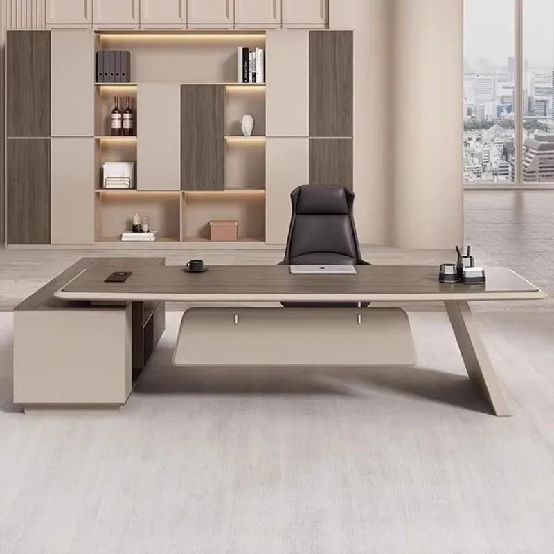 L Shaped Organizers Office Desk Standing Reception Executive Supplies Computer Desks Writing Living Room Escritorio Furniture