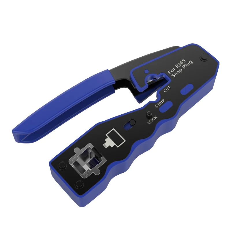 RJ45 UTP Crimper Network Tools Ethernet Cable Stripper Through-hole Connector CAT5/6/7/8 Pliers Pressing Wire Clamp Tongs Clip imbaprice network cable tester Networking Tools