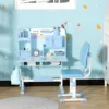 Children's study desk, elementary school students' writing homework desk, household simple children's desk chair, adjustable 4