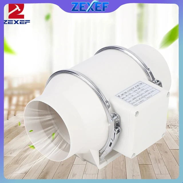 ZEXEF พัดลมดูดอากาศความเร็วสูงบ้านเงียบพัดลมอินไลน์ห้องน้ํา EXTRACTOR ระบายอากาศห้องครัวห้องน้ํา Air Ventilator 1