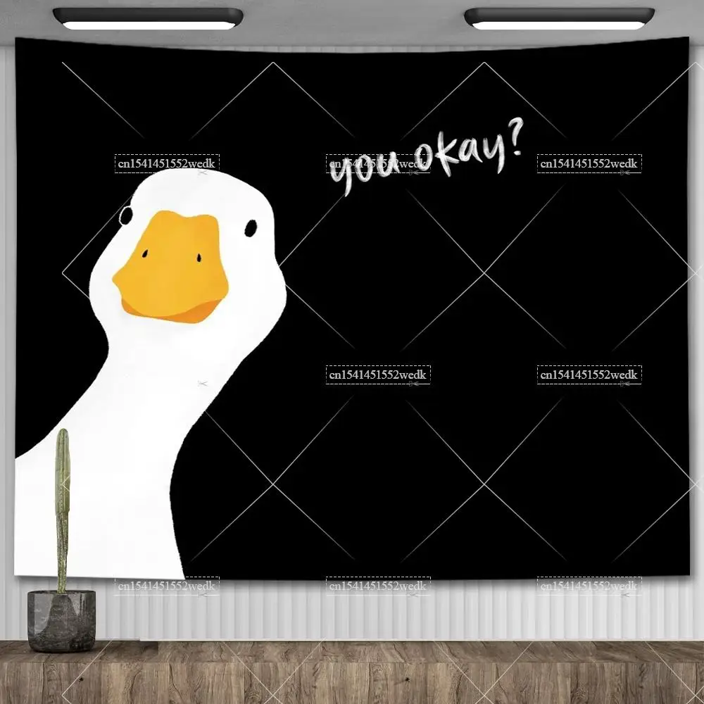 Peace Was Never An Option Goose Tapestry Room Decor Aesthetic Meme Tapestry Wall Hanging Bedding Carpets Decoration For Home tapestry decorations