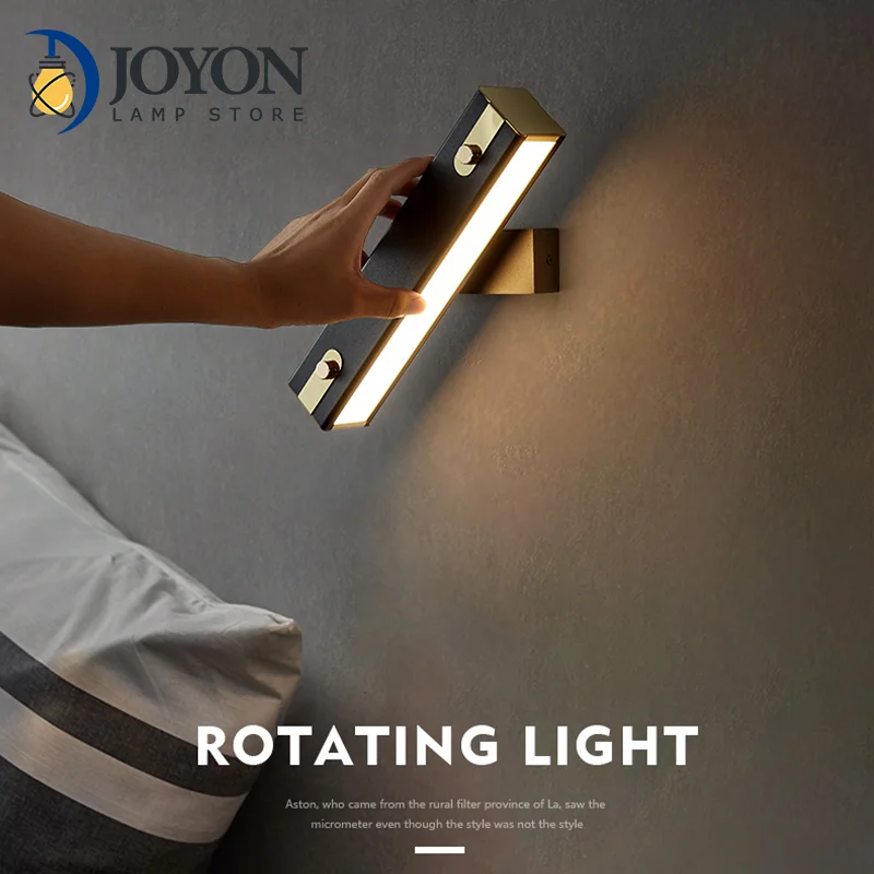 

Nordic LED Wall Sconce Lamp Adjustable 110-240V Black White Modern LED Wall Light Stair Fixture Hallway Interior Wall Sconce