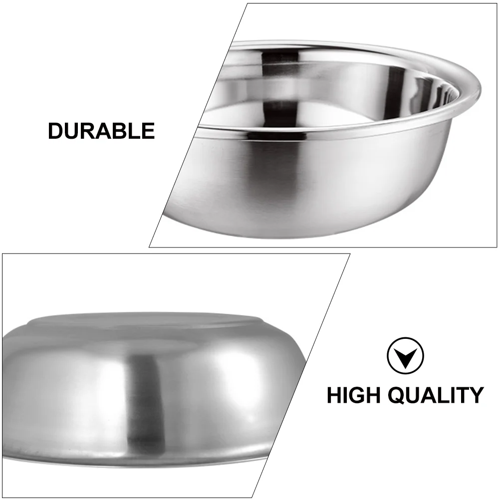 Extra Large Aluminum Bowl Baking Bowls Laundry Tub Soup Flour Storage Container Grill Pan Silver Stainless Steel Eggs