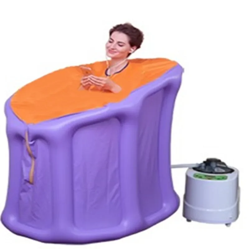 Folding steam sauna box household bath bucket sweat steamer Han steamer full moon whole body sweat water di fumigator
