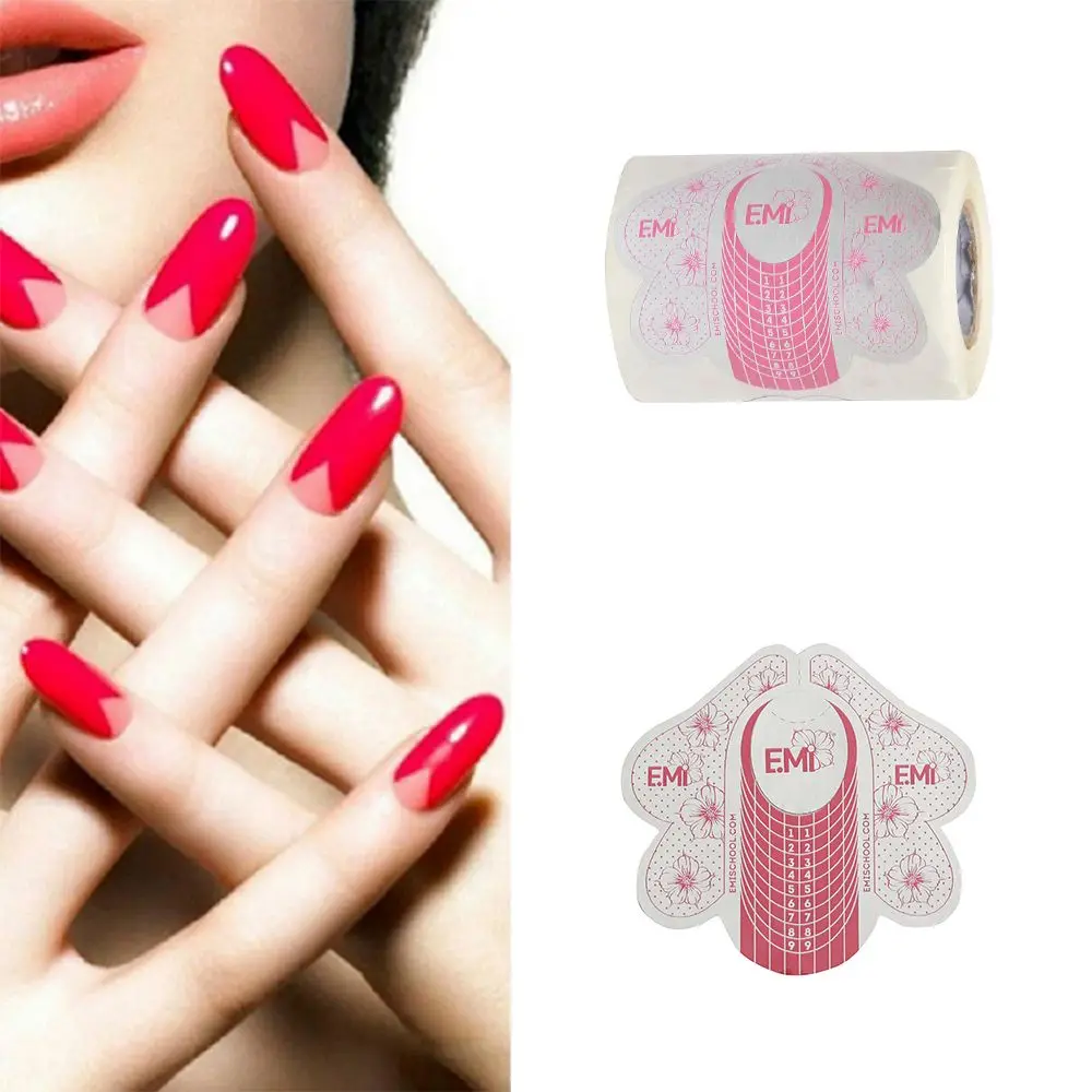 Pink Decor Acrylic Butterfly Sticker Extension Forms Guide Self-Adhesive Nail  Art Nail Paper Tray Fake Nails Manicure