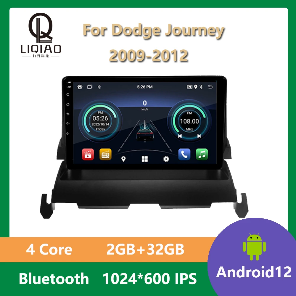 

Android 12 Car Radio For Dodge Journey 2009 2010 2011 2012 Bluetooth 8-Core Multimedia Video Player 2GB+32GB Split Screen OBD BT
