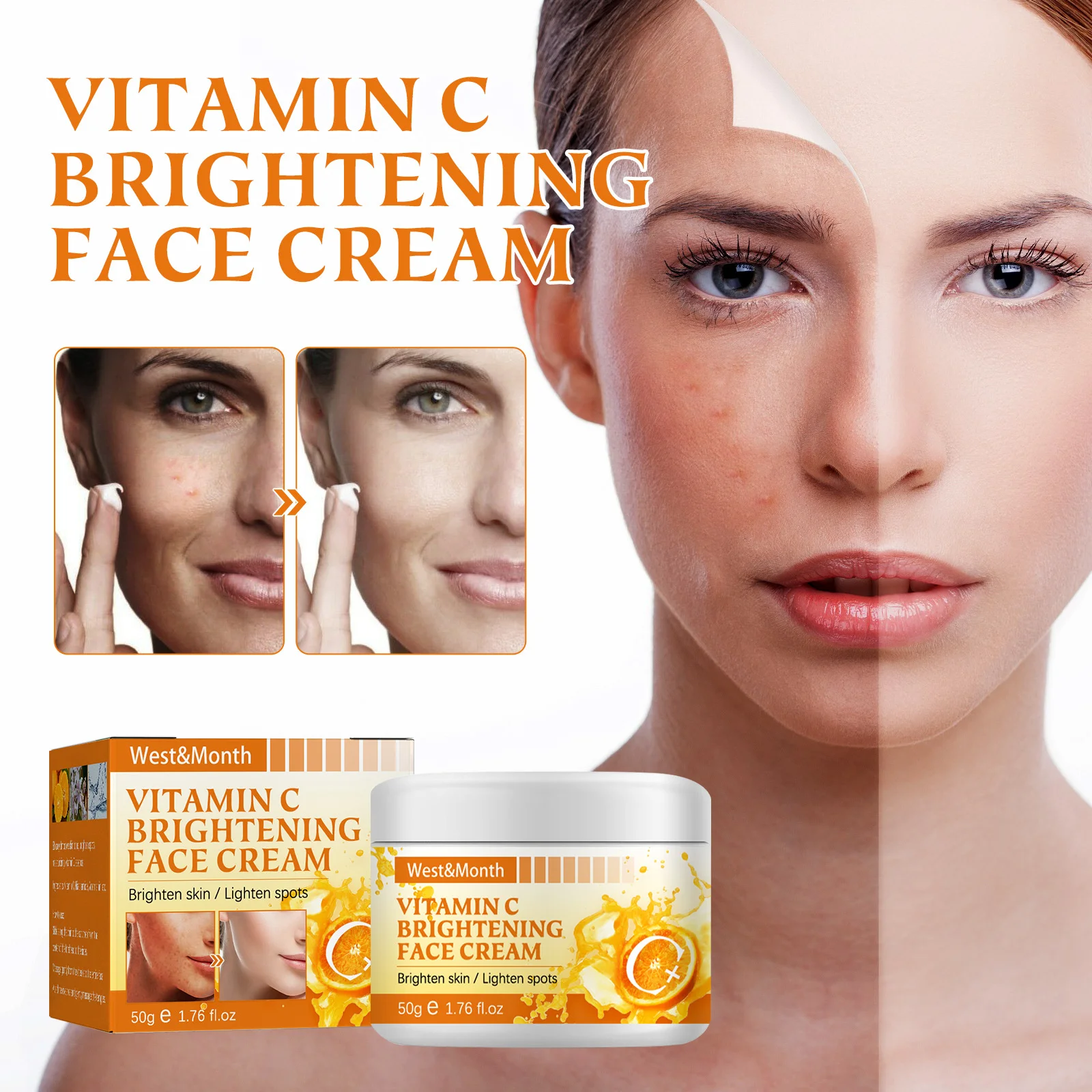 Vitamin C Cream Facial Moisturizing Brightens Complexion And Improves