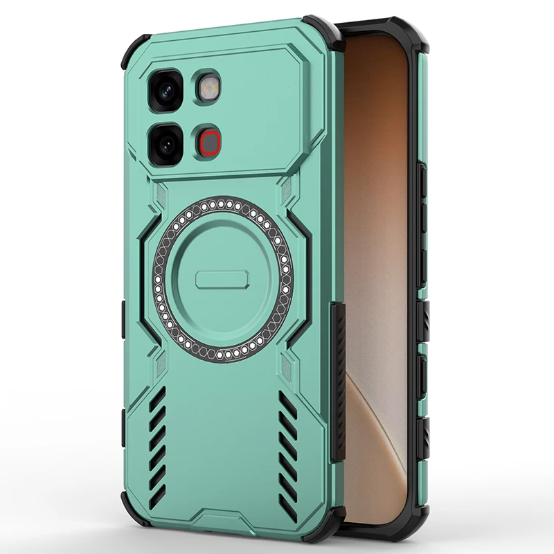 Heat Dissipation Armor Magnetic Shockproof Phone Case - Four Corner TPU Plastic Cover