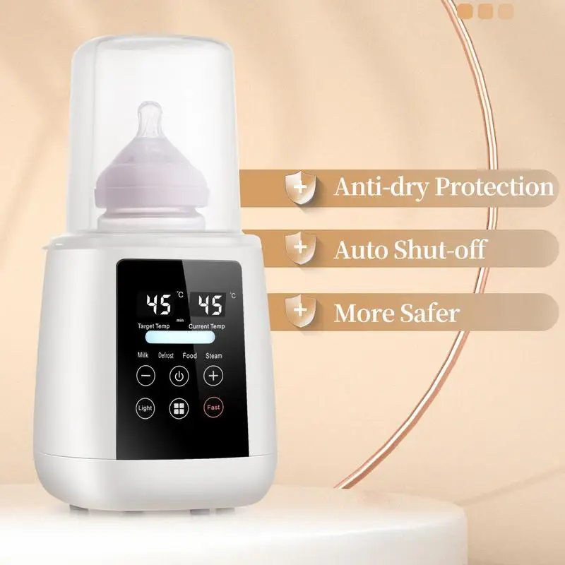 Baby Bottle Warmer Baby Milk Warmer Automatic Shutdown Breastmilk Heater Baby Food Heater Safe &amp; Fast Feeding Bottle Warmer For