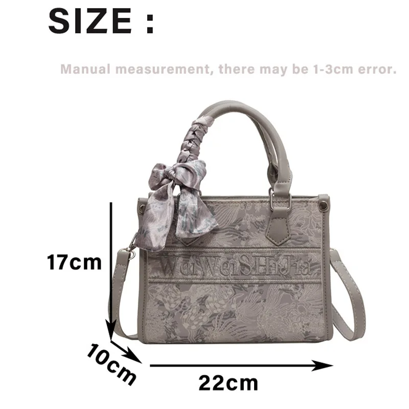 2024 New Printed Embroidered Handbag Women's Large Capacity Shoulder Bag Fashion Handbag Luxury Jacquard Shopping Beach Handbag