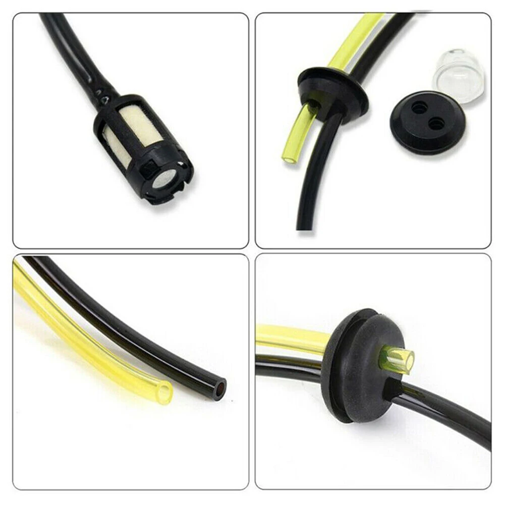 2 Set Fuel Line Hose Tubes Trimmer Cutter Whipper Snipper Fuel Line Filter Hose Pipe Tank Kit String Trimmer Accessories