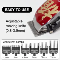 Akomei Original M10+ Multifunctional Hairdressing Graffiti Tri Color Oil Head Electric Hair Clipper 2