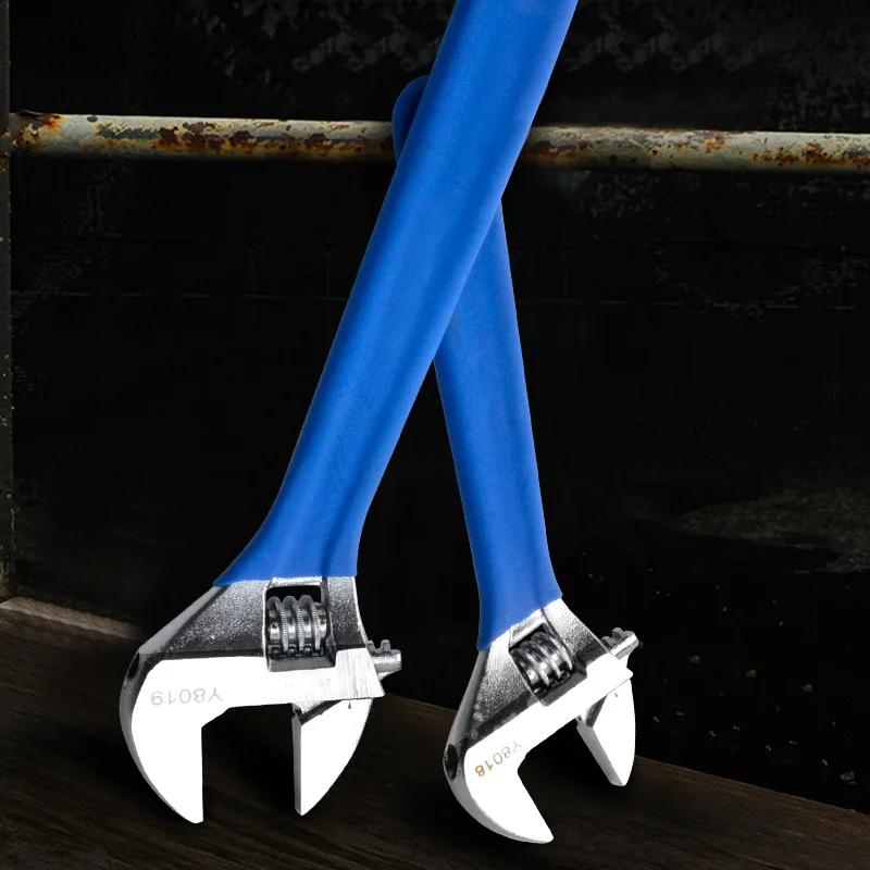 1pc Large Opening Adjustable Wrench Spanner With Short Handl 8 Inch/10 Inch Multifunctional Bathroom Wrench 4