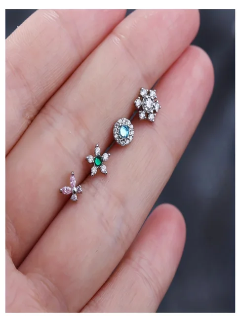 Borchia Naso Delfino Su Anello 22 G (0,6 Mm) Argento Sterling 925 - Foto 6