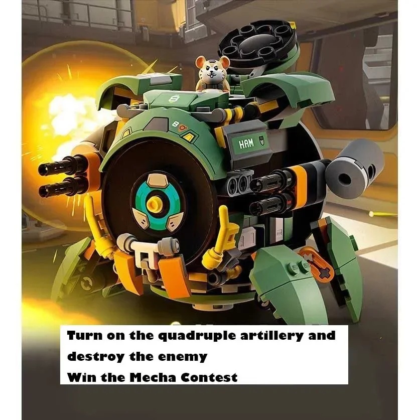 MOC 12 Change Hamster Pioneer wrecking ball Overwatch Games Building Blocks DIY Puzzle Toys For Children Educational Gift 5