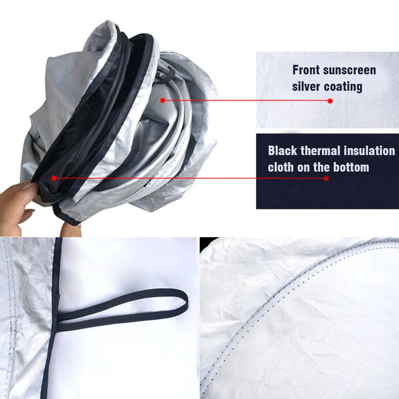 Auto Windschutzscheibe Abdeckung Frontscheibe Visor Innen Schutz Bildschirm Schild Abdeckung Blocker Auto Versenkbare Faltbare Reflecto – Detail 2