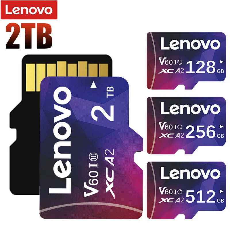 Lenovo 2Tb 1Tb Scheda Di Memoria Ad Alta Velocità 512Gb Flash Sd Card 1Tb Class10 Micro Tf Sd Card 128Gb Tf Card Per Telefono Fotocamera Gioco Drone