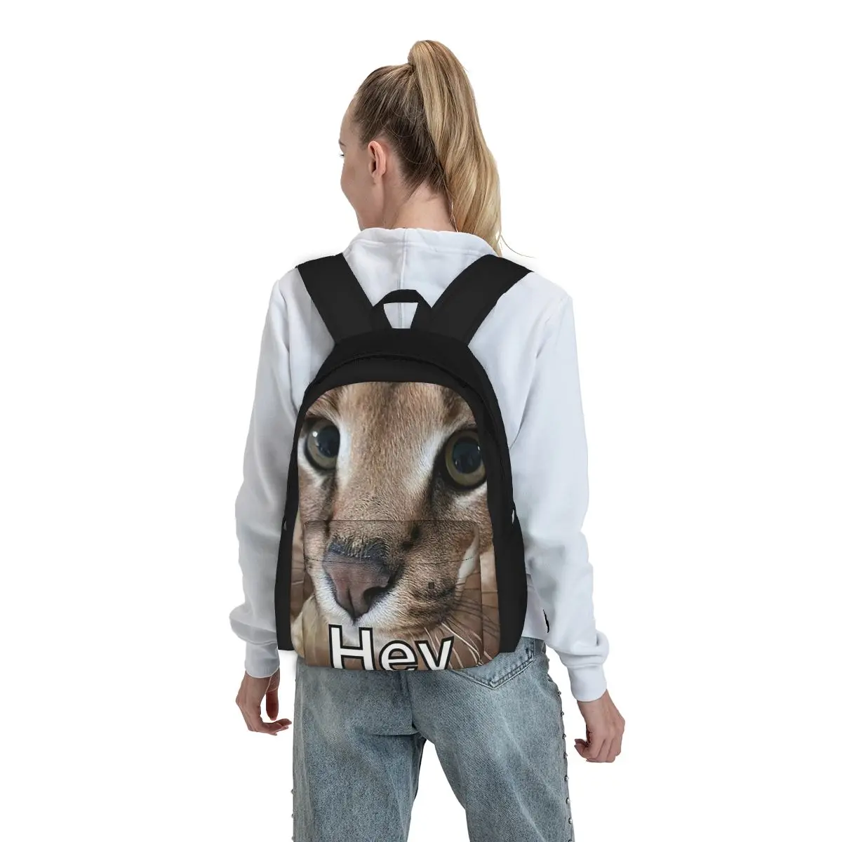 Grande floppa bebê meme estilingue peito saco personalizado caracal gato  crossbody mochila de ombro para homens viajar daypack - AliExpress