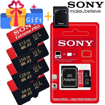 Sony High Speed 1TB 128GB Micro SD Card For DJI Drones Phone PS4 Nintendo Switch Class 10 Memory Storage TF Card 512GB 256GB