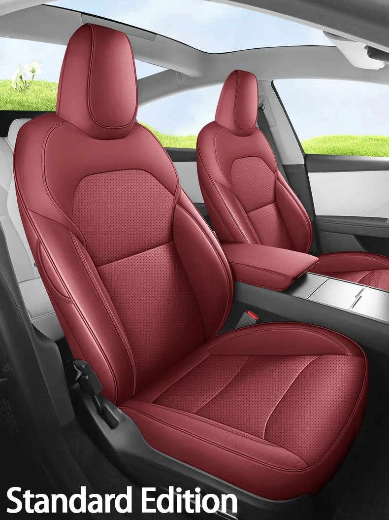 Full Set Seat Covers For Tesla Model Y Juniper 2025 Leather Breathable comfortab