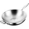 316 Stainless Steel Pot Uncoated Round Bottom Wok Concave Gas Stove Flat Bottom Induction Cooker Pot 1