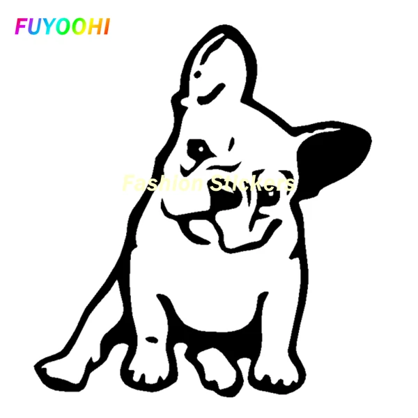 

Модные автомобильные наклейки FUYOOHI, милые наклейки с собакой, бульдогом, модные персонализированные украшения для стайлинга автомобиля