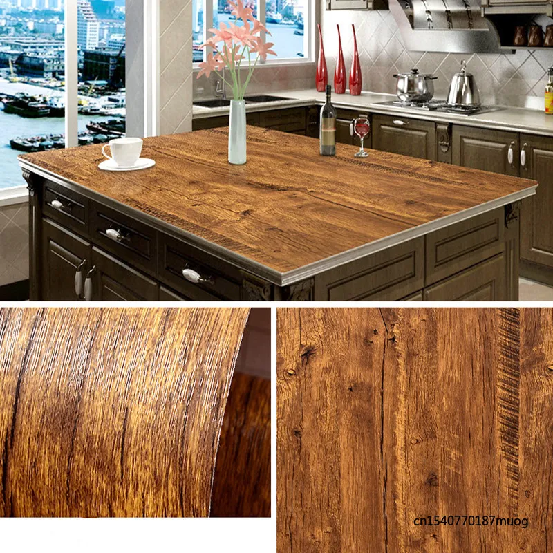 

Рулон виниловых обоев с текстурой древесины, 80 см