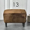 American Style Footstool Cover  Rectangle Elastic Ottoman Cover High Quality Velvet Furniture Protector Footrest Slipcover 3