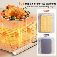 Tapis chauffant électrique pliable en Silicone, pour café, assiette alimentaire, plateau chauffant, Table à manger, tapis chauffant rapide 3
