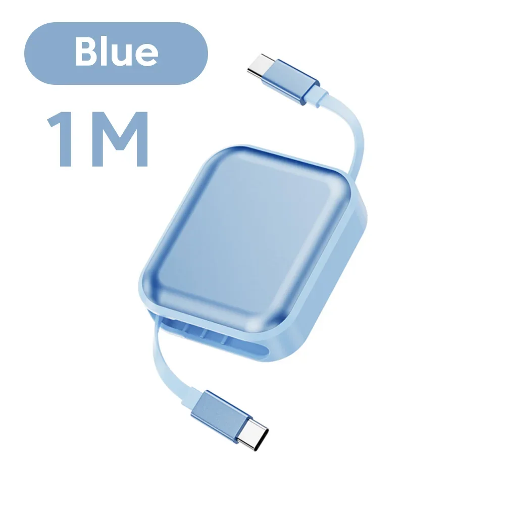 1M 100W Fast Charging Retractable USB-C Data Cable