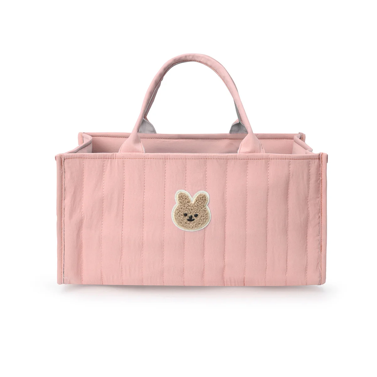 Diaper Storage Bag, Durable Polyester Multi-Compartment Organizer, Portable Lightweight with Cute Bear Design Portable Storage - 5