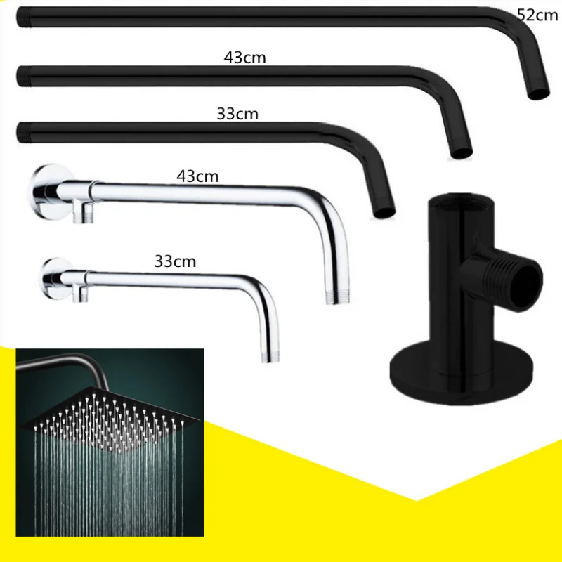 Shower Head Extension Arm Wall Mounted Ceiling Mounted Stainless Steel Bathroom Accessory 1pcs