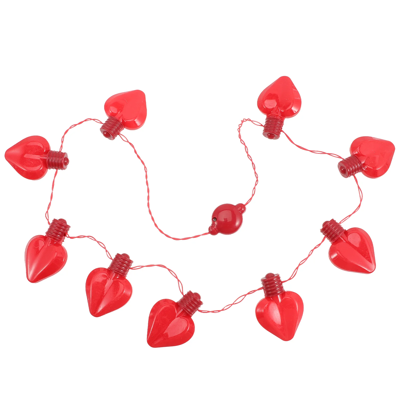 

Love 9 Light Heart Necklace Toys Valentine Lights Plastic Decorative Glow Props