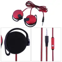 Clip On Earphones Wired Earphone Heavy Bass Universal 3.5mm Plug Wired Clip On Ear Sports Headphone Running Hiking Exercising - Image 2